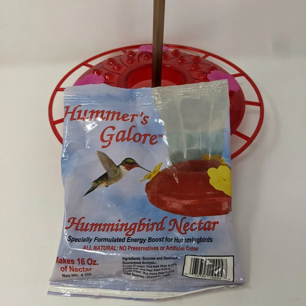 Hanging Hummingbird Feeder with nectar, 32 ports